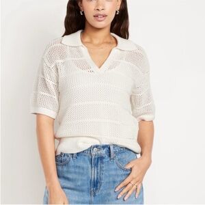 Old Navy Cream Knit Tunic Top